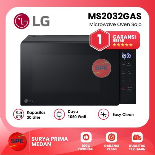 MICROWAVE OVEN SOLO LG KAPASITAS 20 LITER MS2032GAS GARANSI RESMI (MEDAN)
