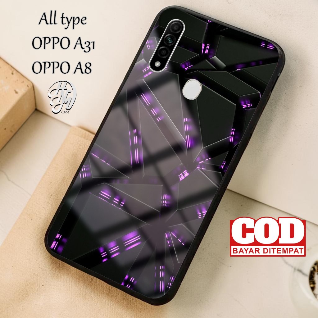 Casing Hp Untuk Oppo A31 / Oppo A8 Terbaru - Fashion Abstrak Case Murah Softcase Hardcase Glossy Pel