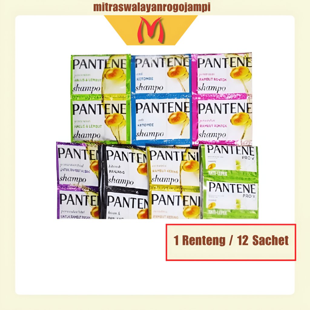 PANTENE Shampo Sachet - Shampo Pantene - 1 Renteng 12sachet