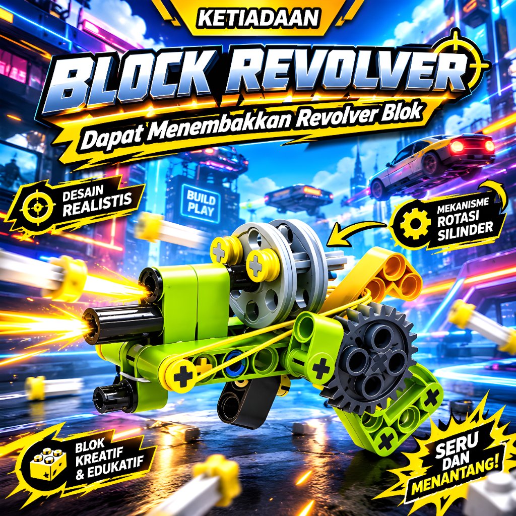 Mainan Pistol Revolver Plastik BabyToys / Mainan Senjata Berputar