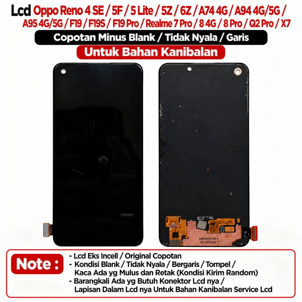 Lcd Oppo Reno 4 SE / 5F / 5 Lite / 5Z / 6Z / A74 4G / A94 4G/5G / A95 4G/5G / F19 / F19S / F19 Pro /