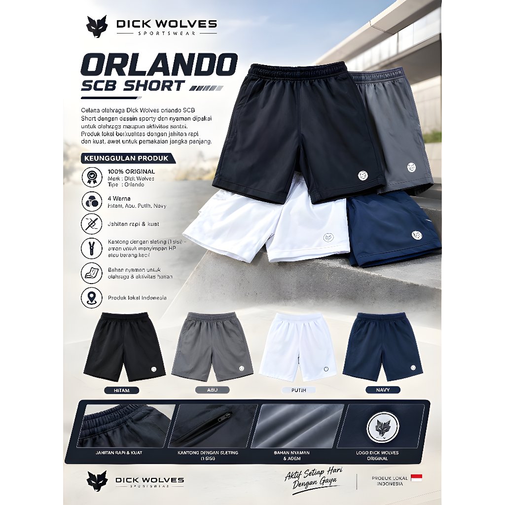 Celana Pendek Dick Wolves Orlando SCB