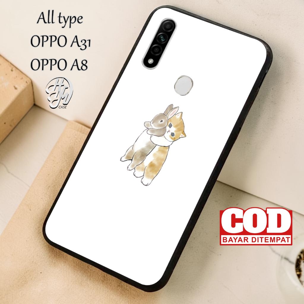 Casing Hp Untuk Oppo A31 / Oppo A8 Terbaru - Fashion Kucing Case Murah Softcase Hardcase Glossy Peli