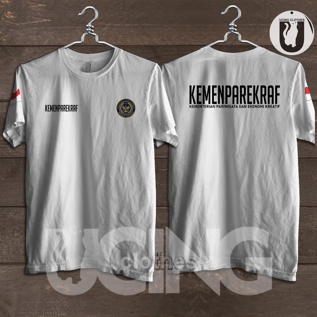 Kaos Baju KEMENPAREKRAF Kementerian Pariwisata Dan Ekomoni Kreatif Baju Distro