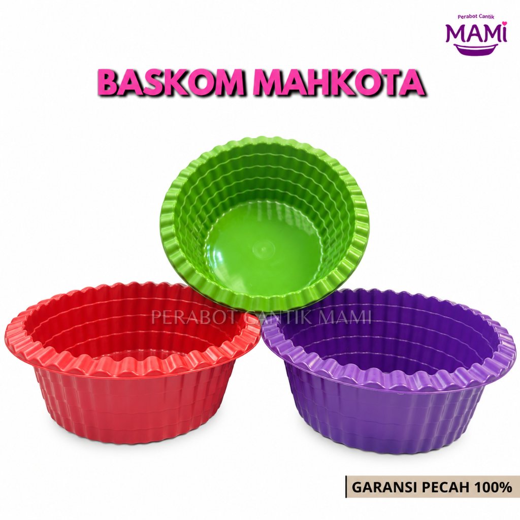 BASKOM PLASTIK MAHKOTA UKURAN 14 ELEGEN / BASKOM HAJATAN / BASKOM MURAH / BASKOM HAJATAN