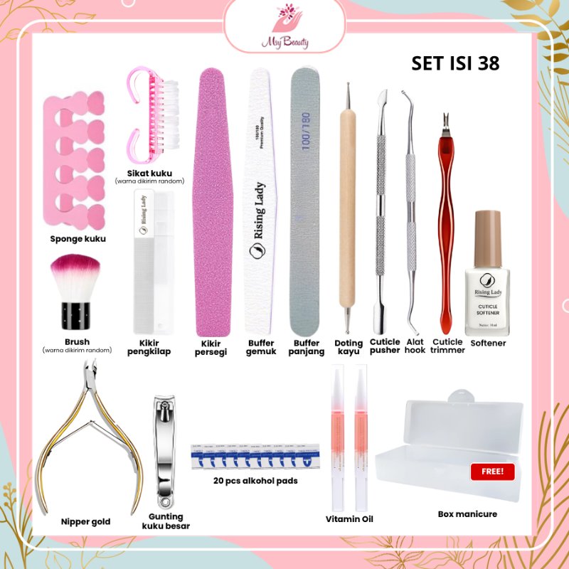 MSY Paket Set Manicure Pedicure Isi 8Pcs/10Pcs/38Pcs / Manipedicure Set Perawatan Kuku Kecantikan