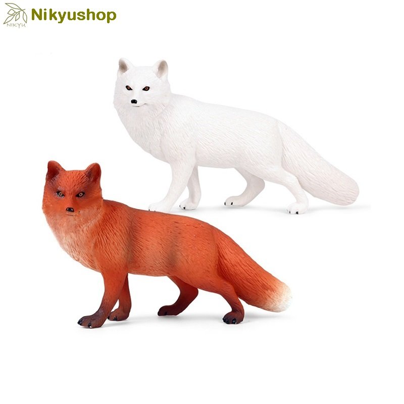 [Nikyushop] Mainan Edukasi Pajangan Miniatur Hewan Rubah Fox Animal Figure