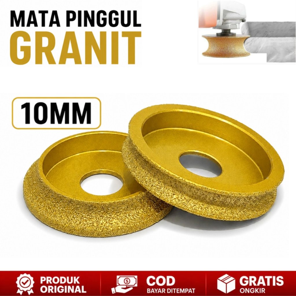 Mata Gerinda Marmer 10 mm Lengkung Setengah Lingkaran Mata Pinggul Granit Bevel Bullnose Round Franc