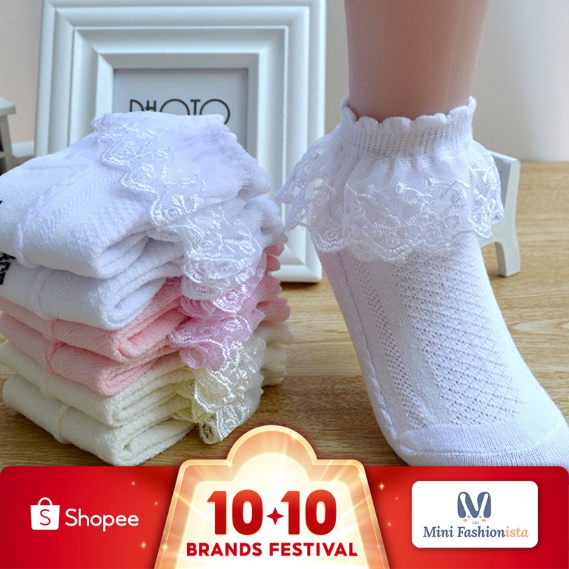 kaos kaki anak kaos kaki renda anak   anak perempuan  kaus kaki sekolah Cotton  Fashion kaus kaki ba