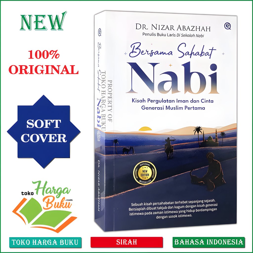 Foto Buku Bersama Sahabat Nabi ORIGINAL Kisah Pergulatan Iman & Cinta Generasi Muslim Pertama SIRAH - Qaf