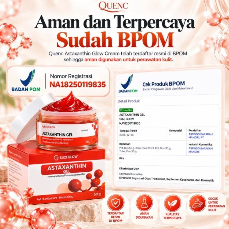 Beli 1 dapat 2 Quenc Astaxanthin Glow Cream / cream astaxanthin