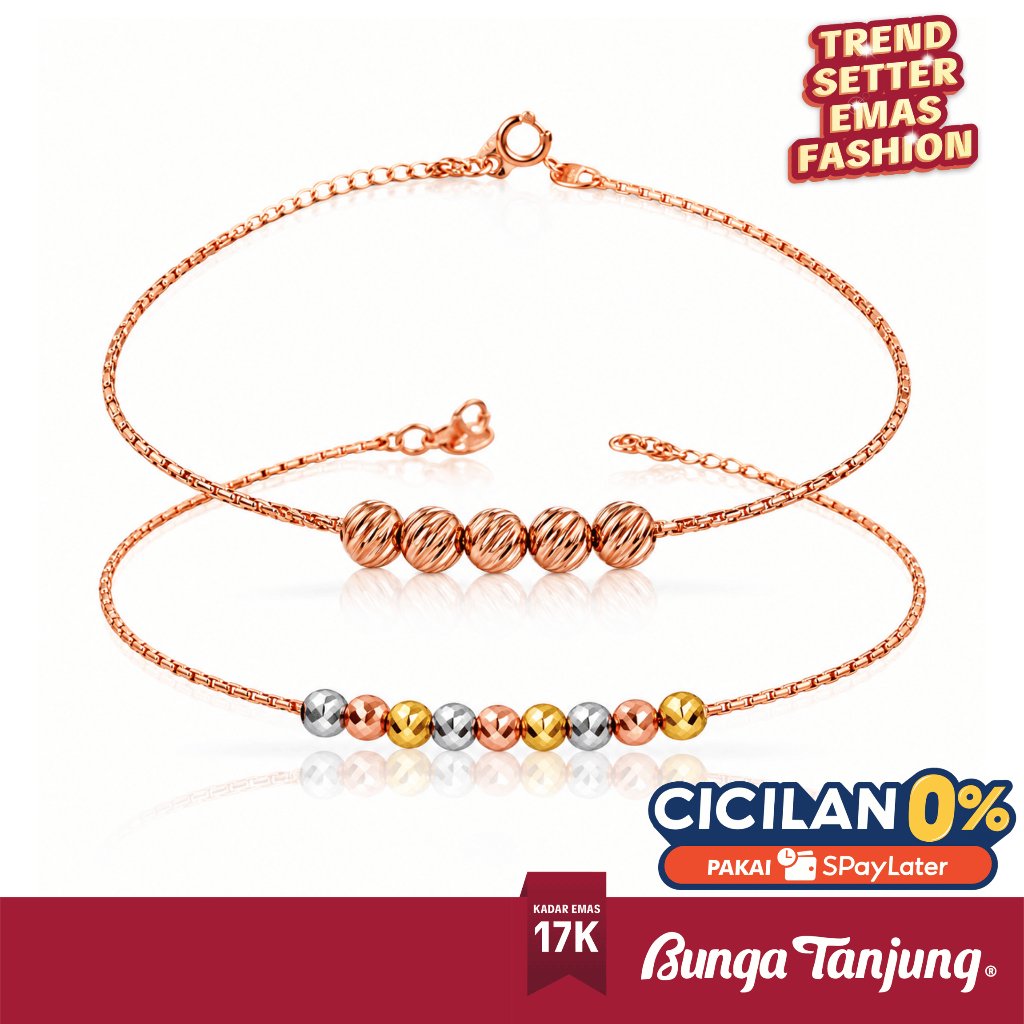 GELANG EMAS CHOKER LAUNA CANDY - EMAS 17K - BUNGA TANJUNG GOLD