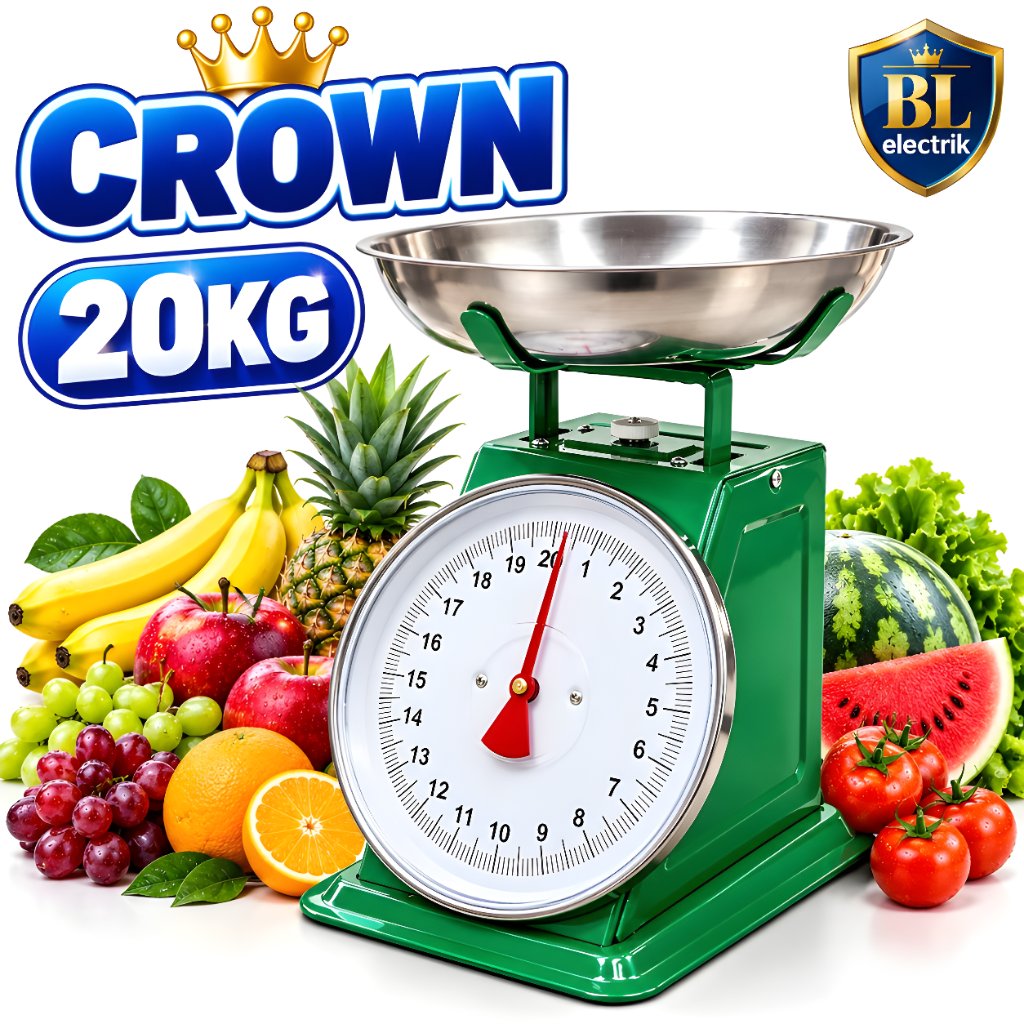 Timbangan CROWN 20kg Jarum - Stainless