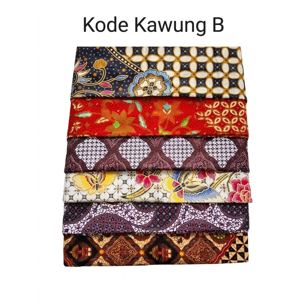 Kain batik jarik Kawung cokelat kain batik panjang Kode Kawung B