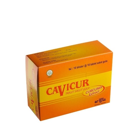 Cavicur Tablet 100 Tablet - Penambah Nafsu Makan Dewasa & Anak - Curcuma Original