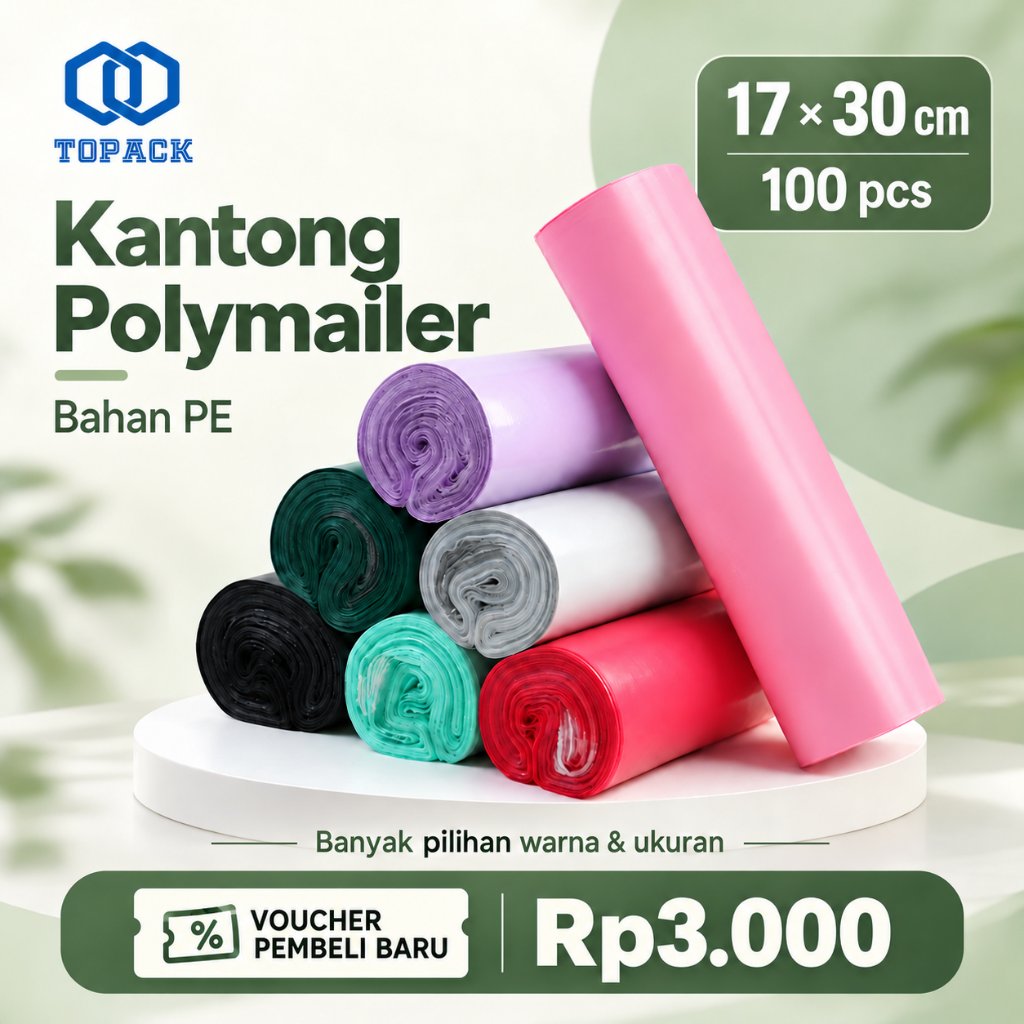 polymailer 17x30 plastik packing 100PCS Glossy polymailer motif Bahan PE