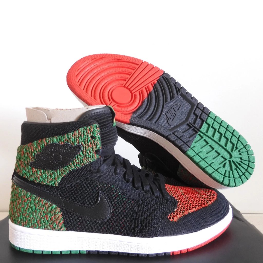 Sepatu Nike Air Jordan 1 Retro High Flyknit BHM (Black History Month) Size 40.5 (25.5 cm)
