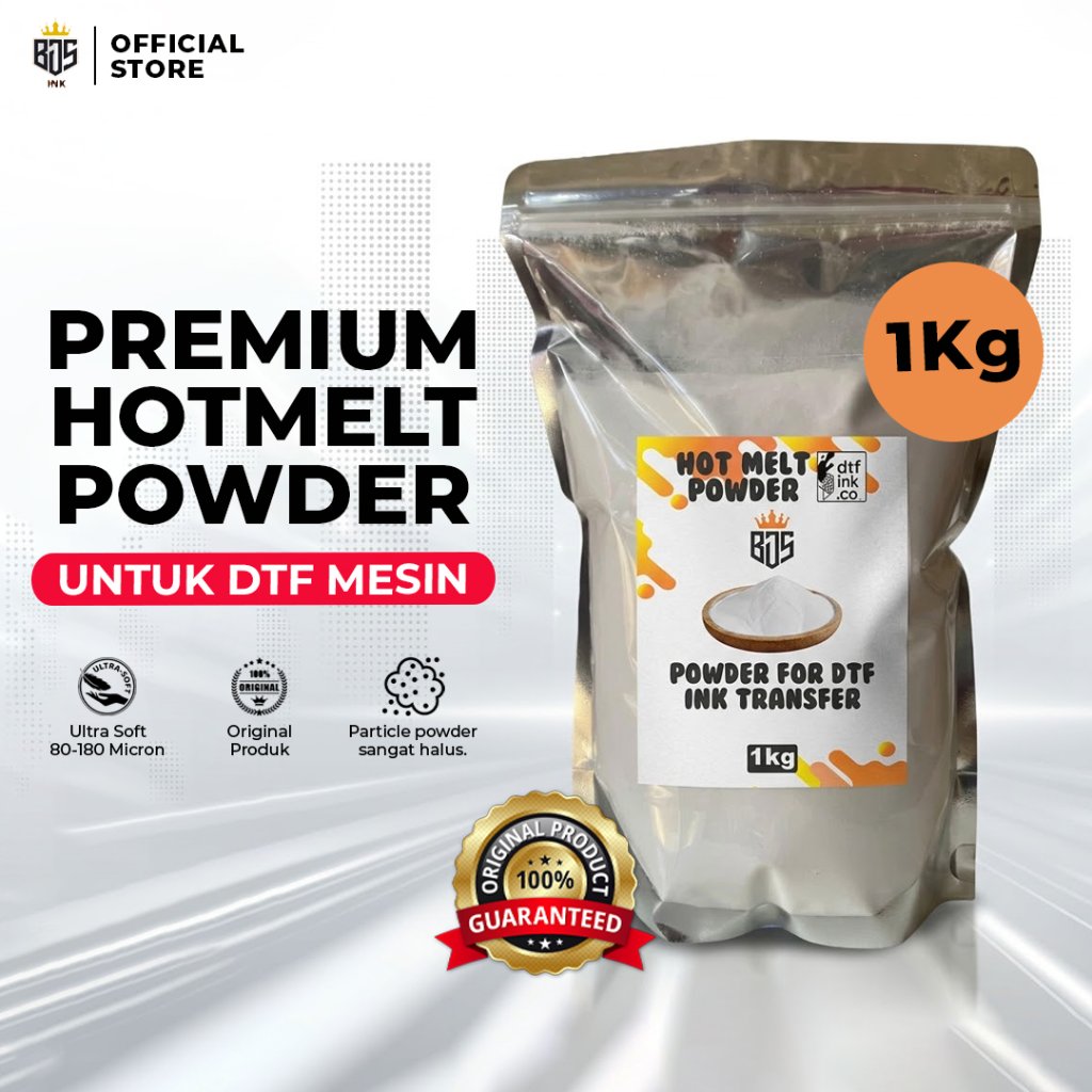 Premium Hotmelt Powder untuk DTF Mesin Ukuran 1kg | Bahan Powder Untuk Mesin Sablon Printing | Powde