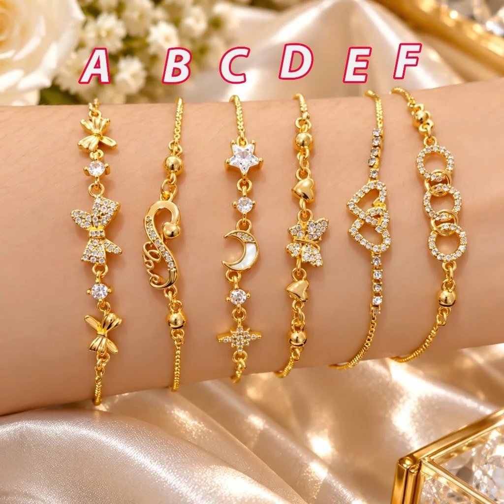 Gelang Titanium Anti Karat Gelang Huruf Mewah Serut Gold Gelang Huruf Inisial Fashion Aksesoris Wani