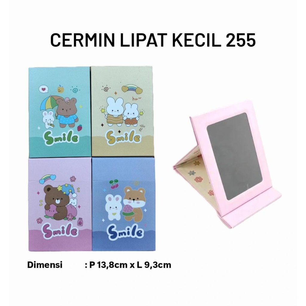 Cermin Lipat UK KECIL KODE 255 / Kaca Lipat Model Buku/ Cermin Lipat