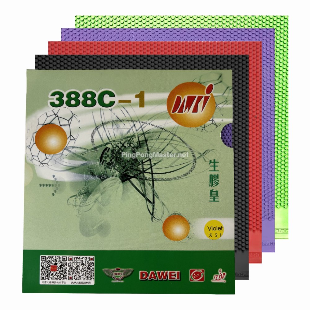 Dawei 388C-1 King OX Medium Pips - Dawei 388C1 Karet Pingpong Bet Tenis Meja Bintik Semi