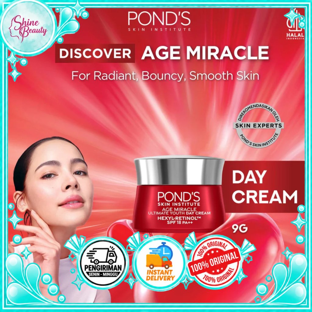 Ponds Age Miracle Day Cream 9 gr / Ponds Age Miracle Krim Pagi ukuran Kecil