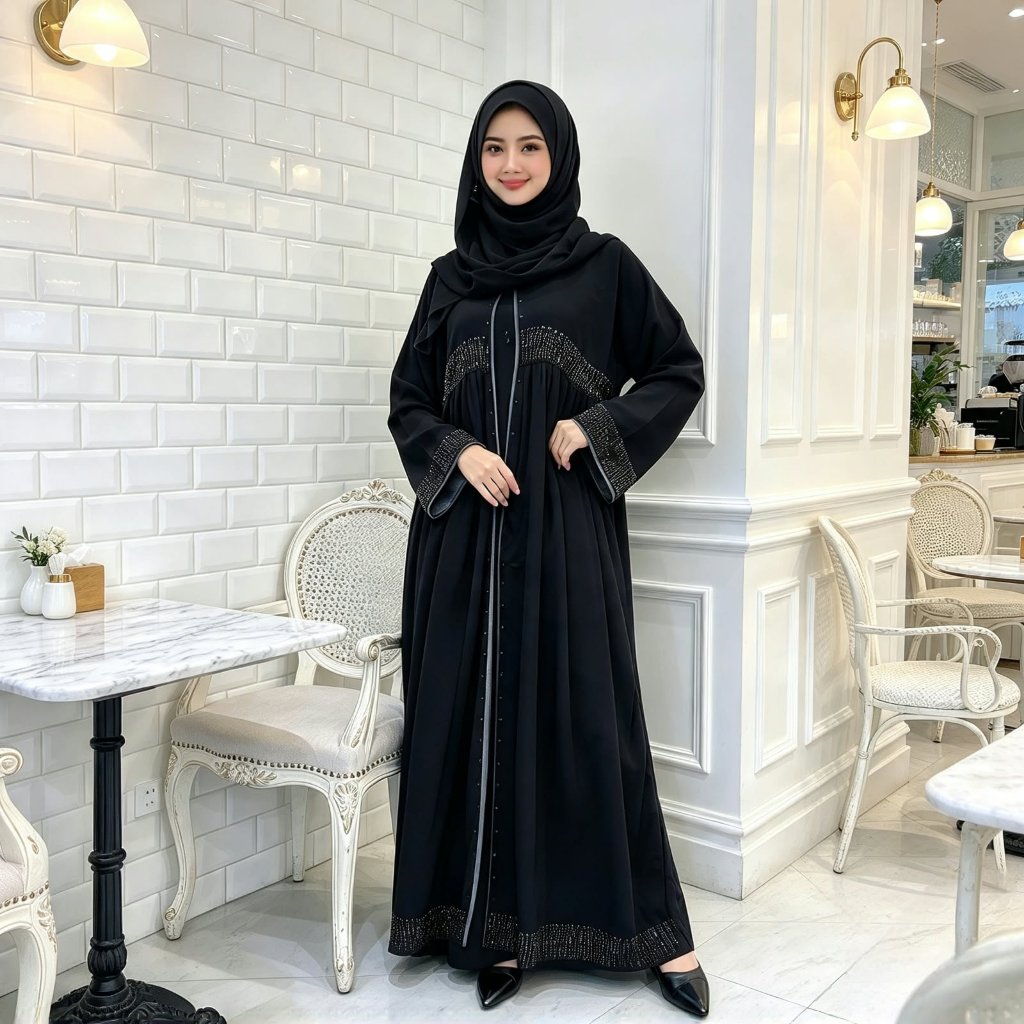 abaya DUBAI PERMATA 475 abaya hitam sifon remaja arab hitam gamis abaya kekinian abaya best seller
