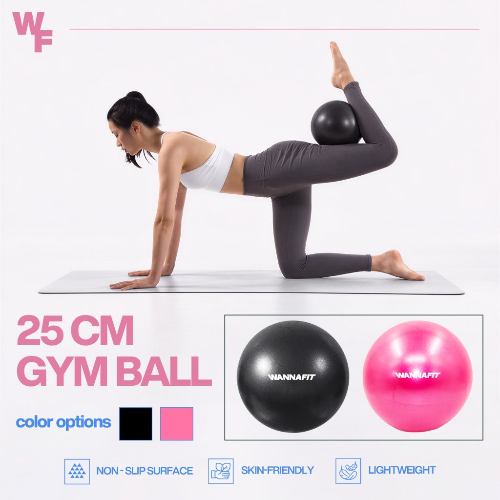 WANNAFIT Gym Ball 25cm | Bola Yoga Mini | Alat Olahraga Rumah