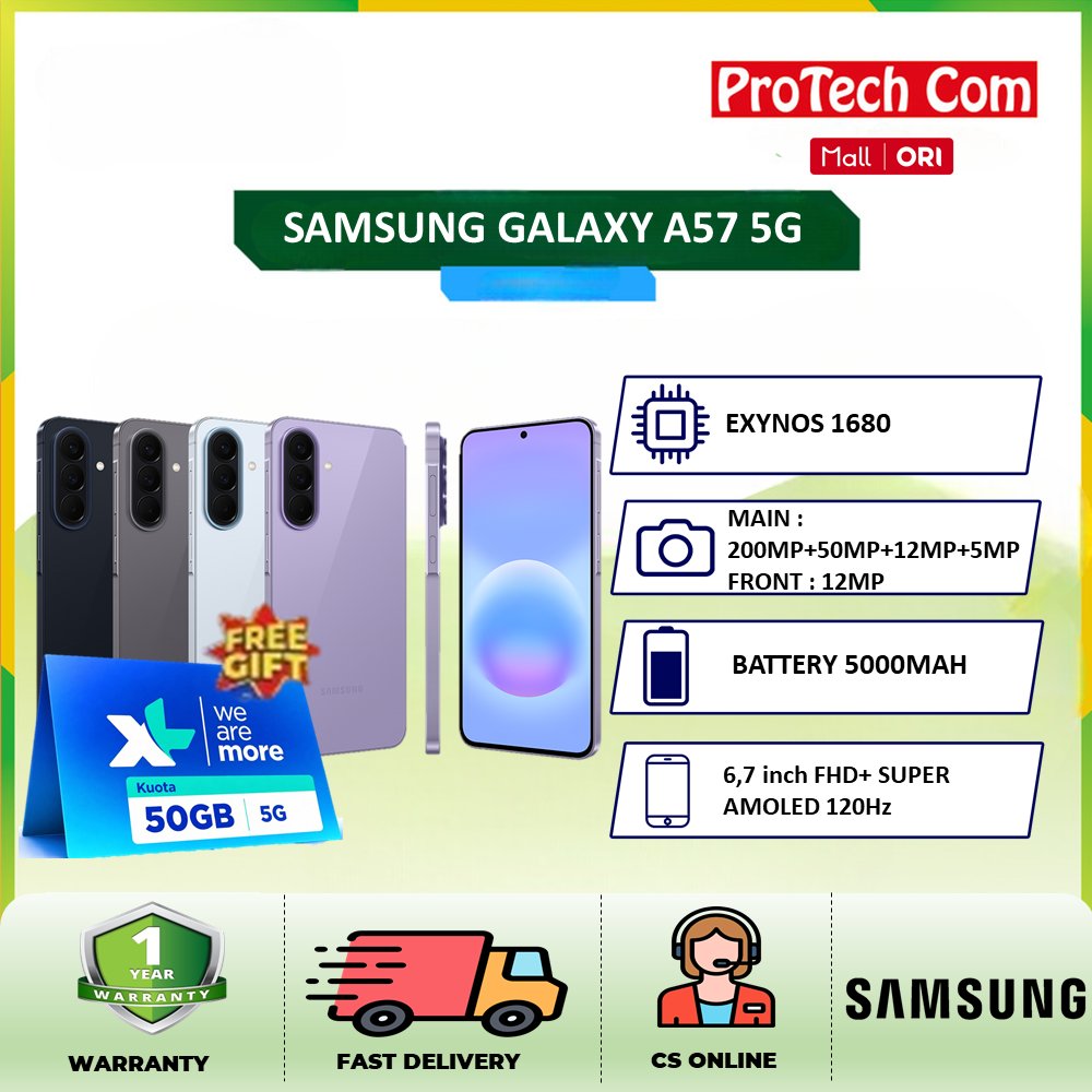 Samsung Galaxy A57 5G 8/128GB 8/256GB  | Hp AI | IP68 | 5000 mAh