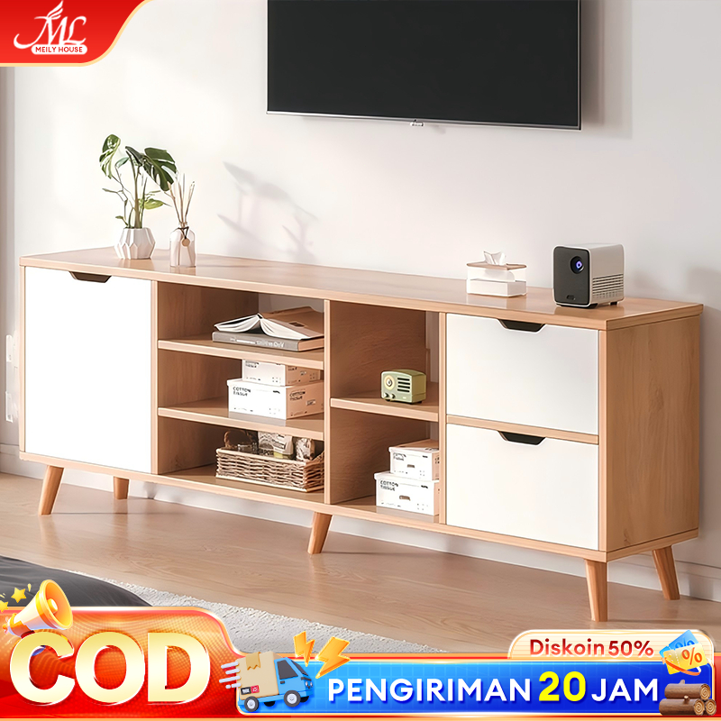 MH Meja TV 180CM Rak TV Minimalis Modern Murah Lemari TV Jumbo Meja TV Kayu Rak Tv Lemari TV