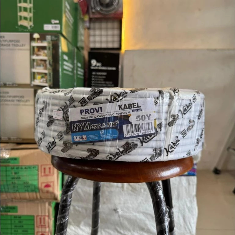 Provi Kabel NYM 3x2,5x50 Yard Kabel Tembaga Murni SNI