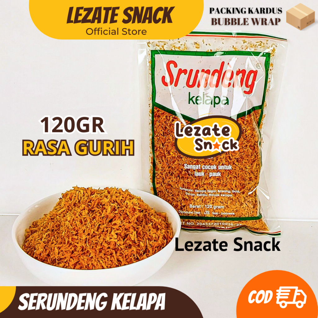 

Serundeng Kelapa Asli 120GR Murah Renyah Rasa Manis Pedas Khas Solo / Srundeng Kelapa Kering Gurih SAE Solo Menu Sarapan Lezate Snack