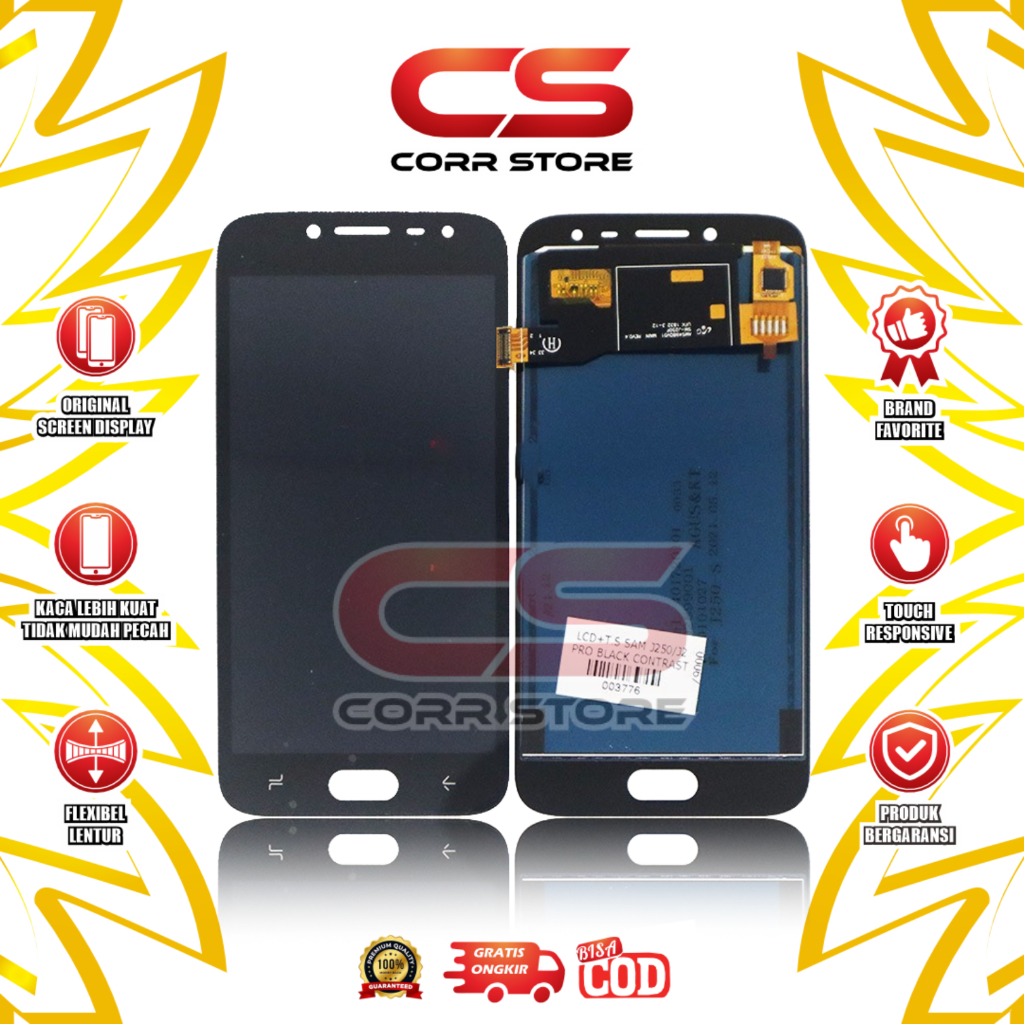 LCD SAMSUNG J2 PRO / TOUCHSCREEN SAMSUNG J2 PRO / J250 / J250F ORIGINAL FULLSET CONTRAS BISA