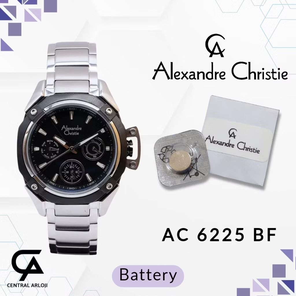 Baterai Jam Tangan Alexandre Christie 6225 BF Original