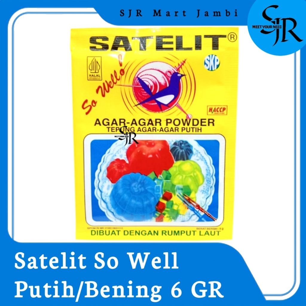 

[Powder] Satelit So Well Bubuk Agar-agar Putih 6gr