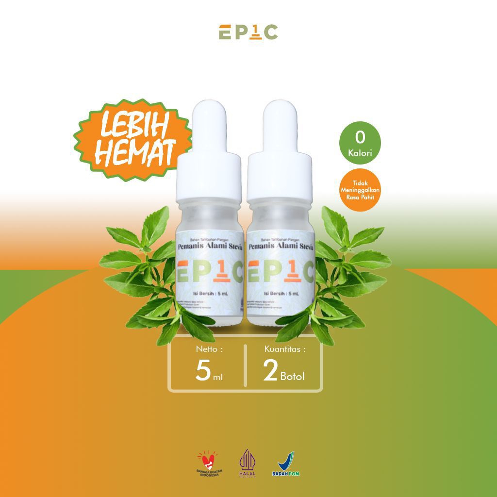 

Ep1c Stevia Natural Sweetener - 5 ML Paket Lebih Hemat