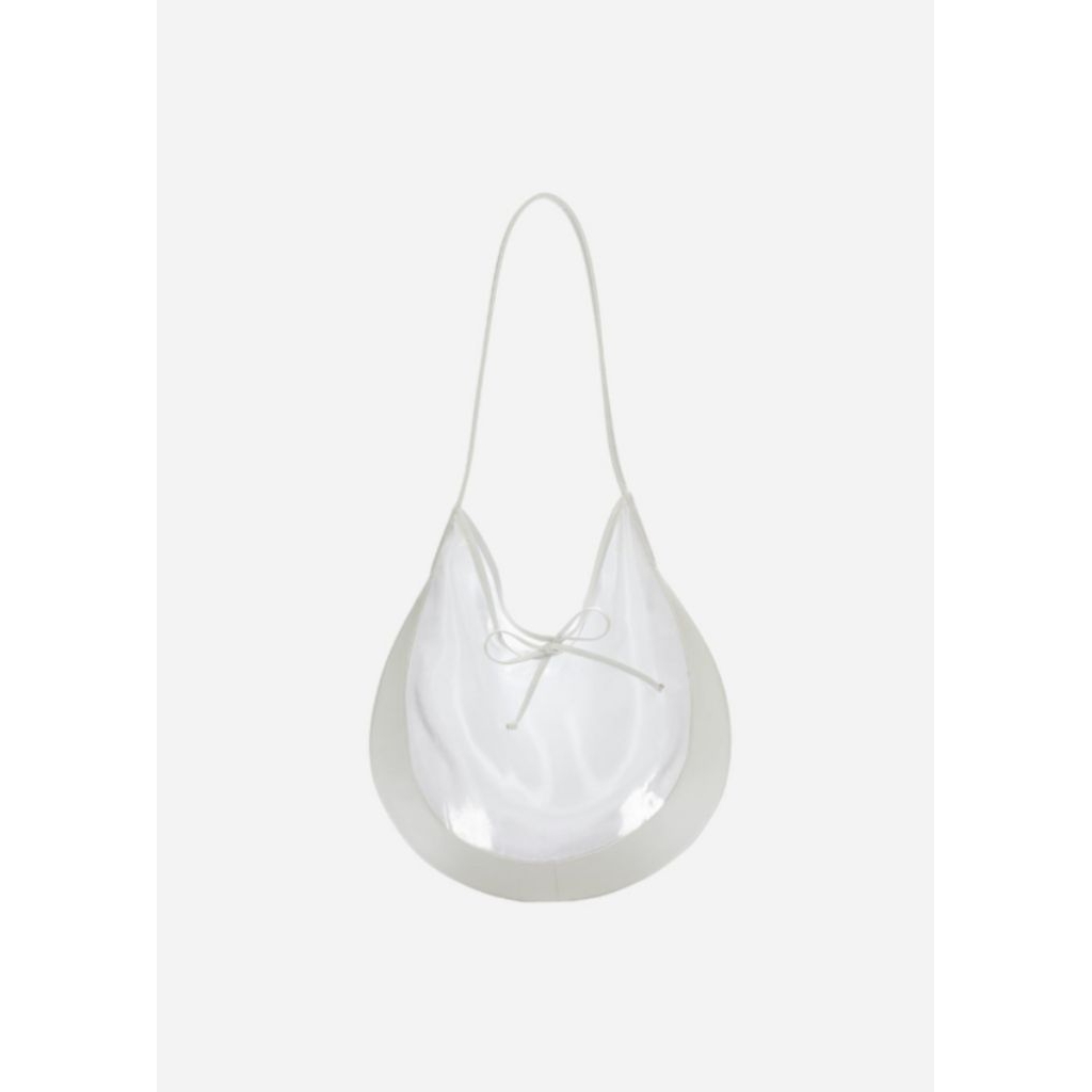 (PO KOREA) KWANI CURVEE HOBO BAG ORGANZA WHITE - BEST SELLER KOREA