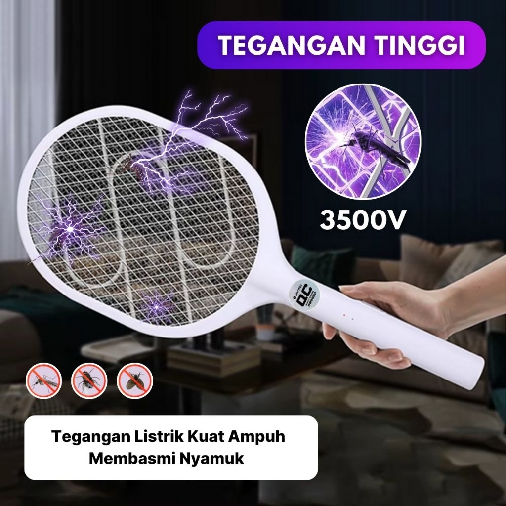 Raket Nyamuk Listrik / Pembunuh Nyamuk Listrik / Mosquito Killer Recharge