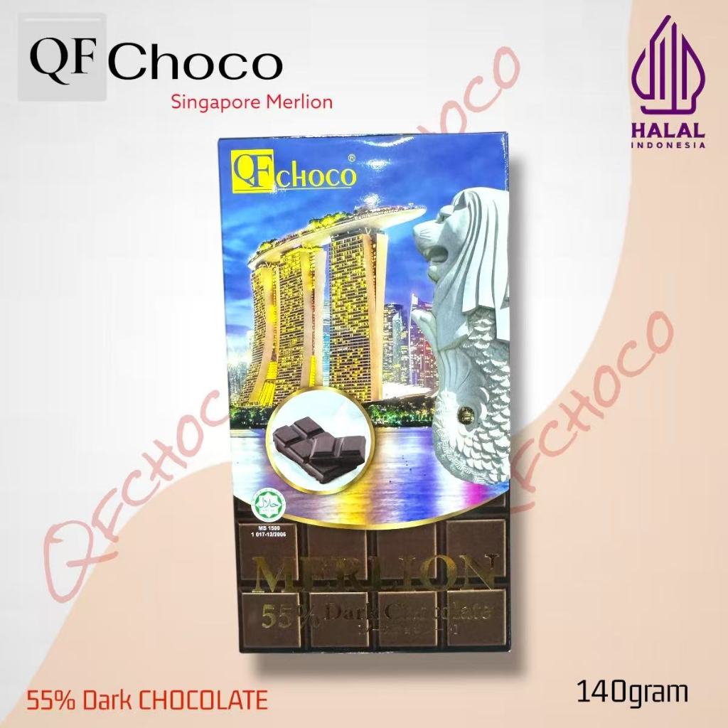 

Cokelat Bar QFChoco Singapore Merlion HALAL 140gram