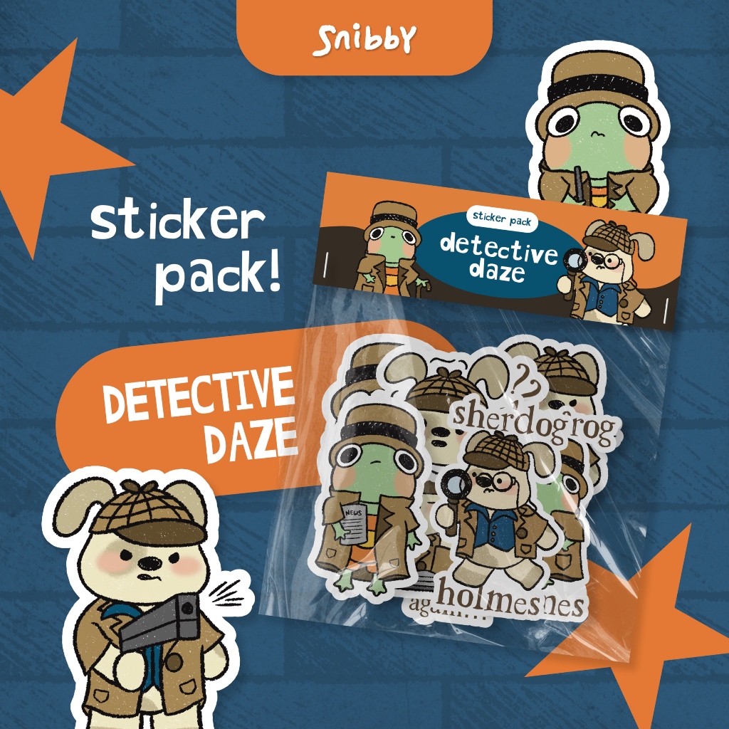 

Sticker Pack Detective Daze Series by Snibby