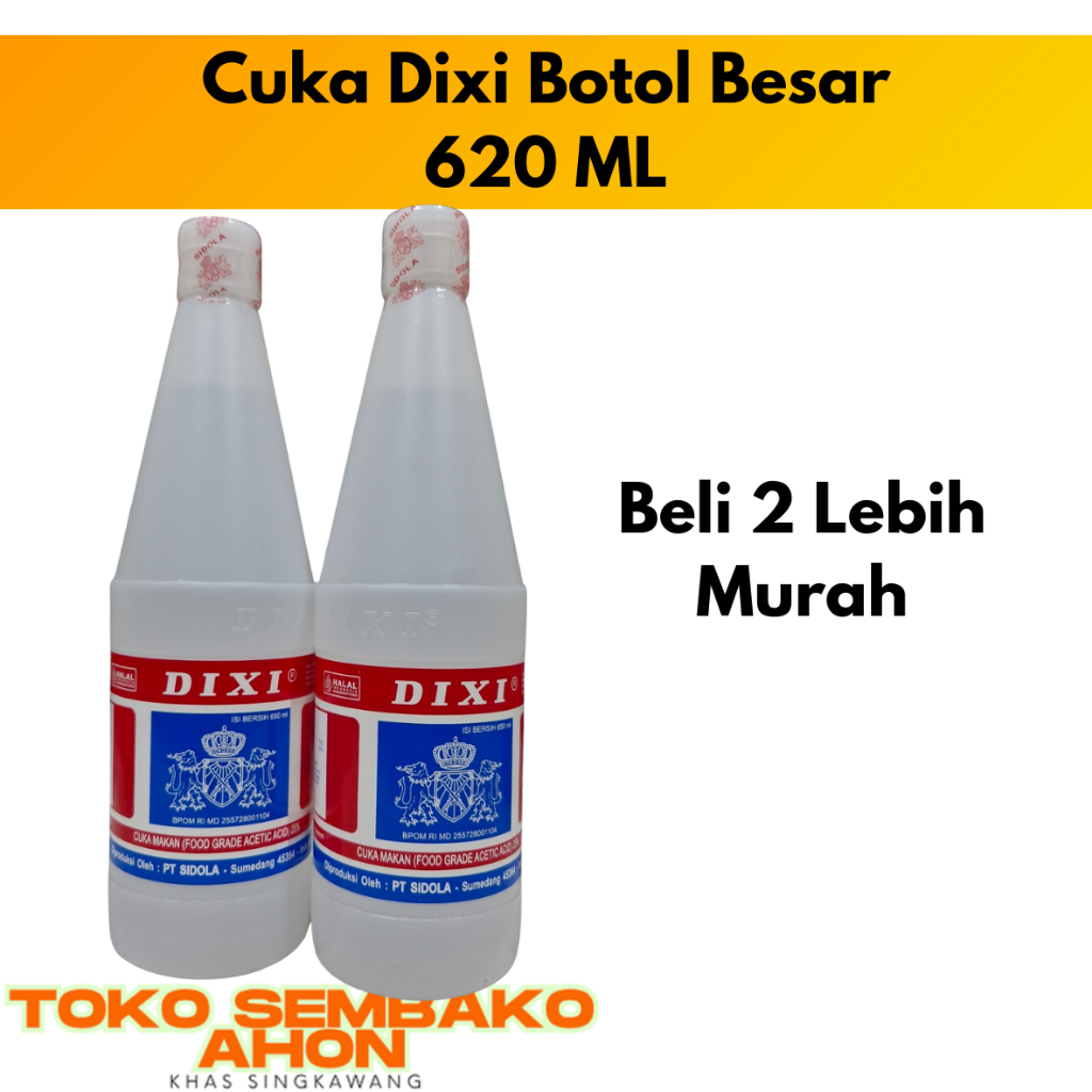 

Cuka Dixi Botol Besar 620 ml | Cuka Masak Dixi Kalimantan | Cuka Fermentasi Asam | Cuka Putih Dixi Botol Besar