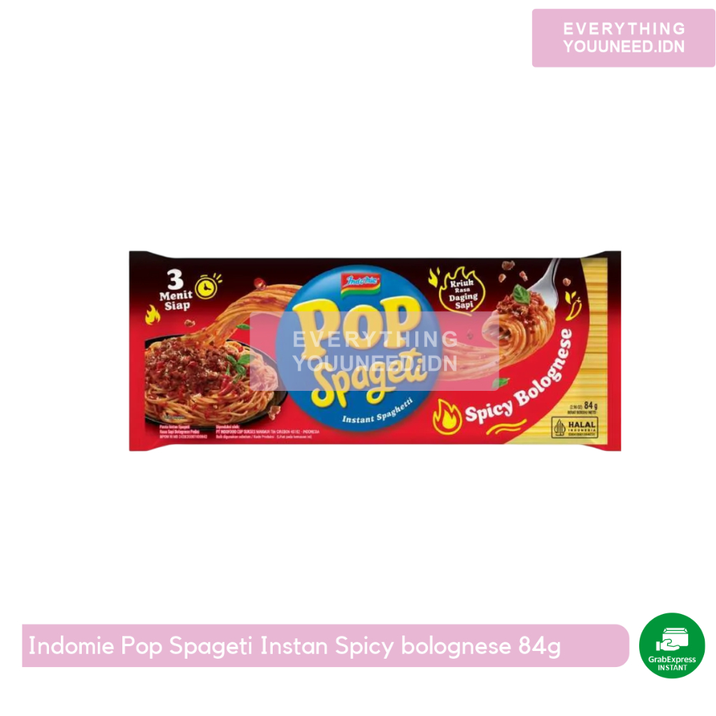 

Indomie Pop Spageti Instan Spicy bolognese 84g