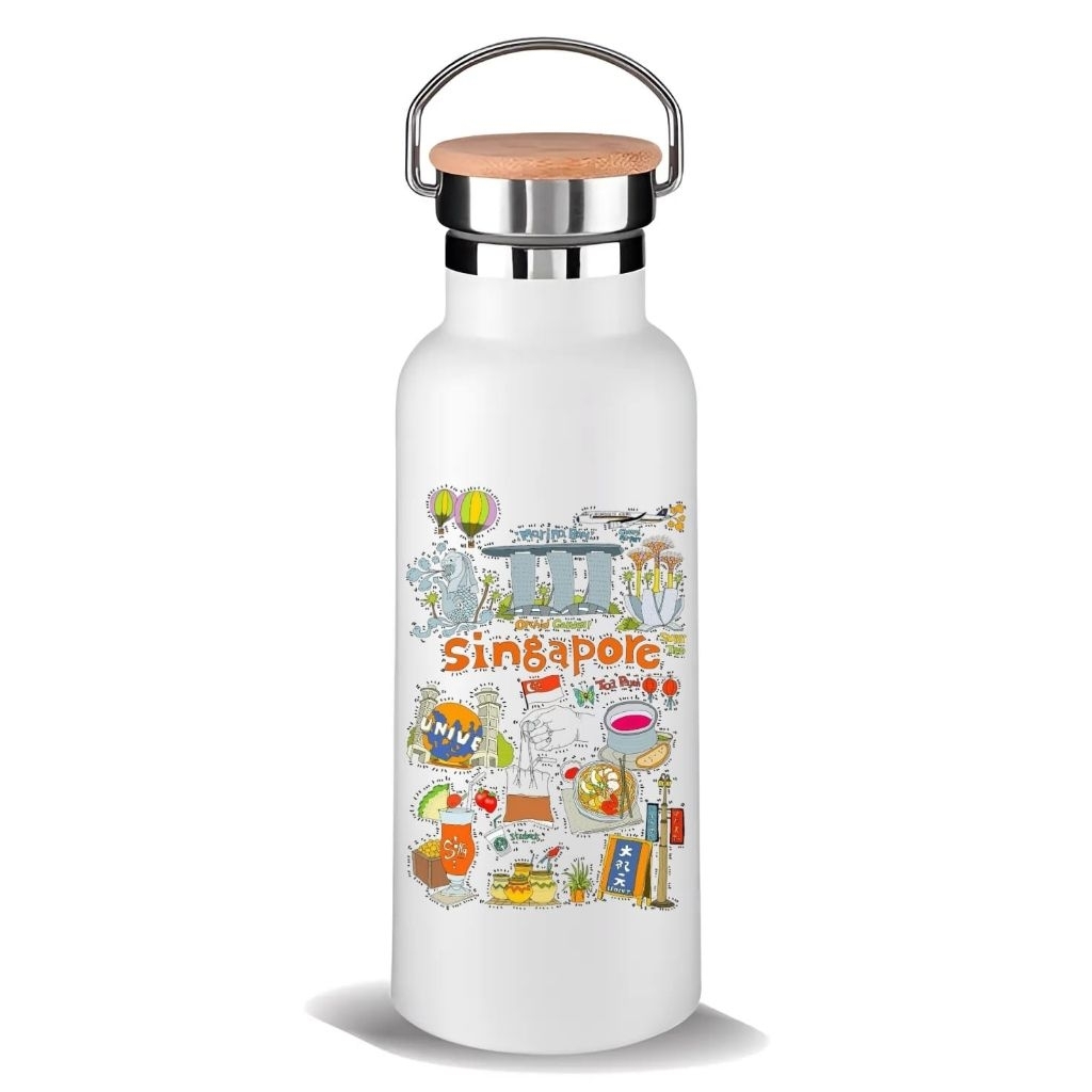 Oleh oleh mug tumbler tutup kayu singapore thailand bangkok malaysia penang kuala lumpur murah berku