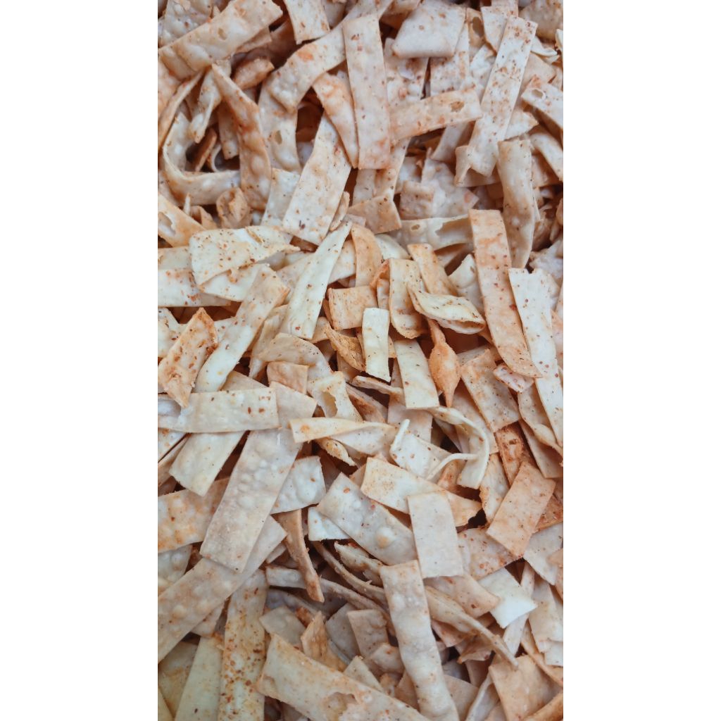 

kripik pangsit balado pedas manis