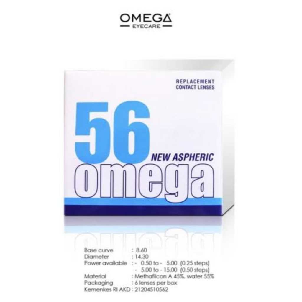 Softlens Bening Omega 56 bulanan / soflens bening bulanan omega56 / Omega 56 Clear Monthly