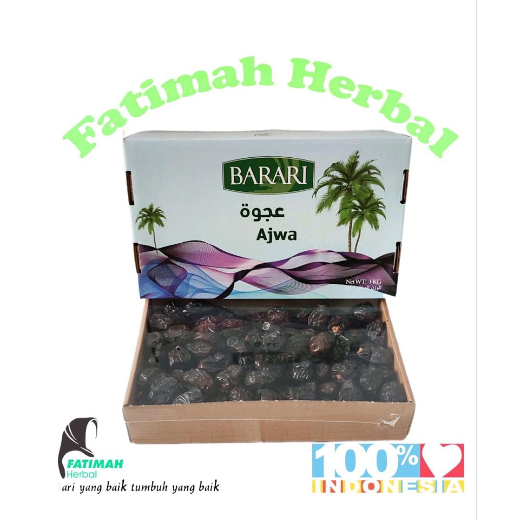 

Kurma Ajwa Barari - Kurma Nabi Asli Madina 1kg