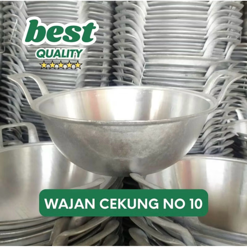 wajan cekung anti lengket bahan aluminium