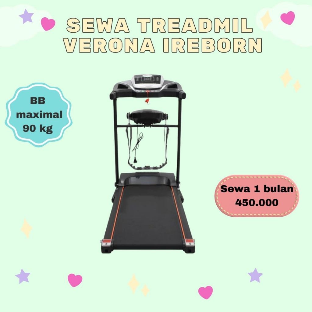 Sewa treadmill ireborn jogja tidak dijual