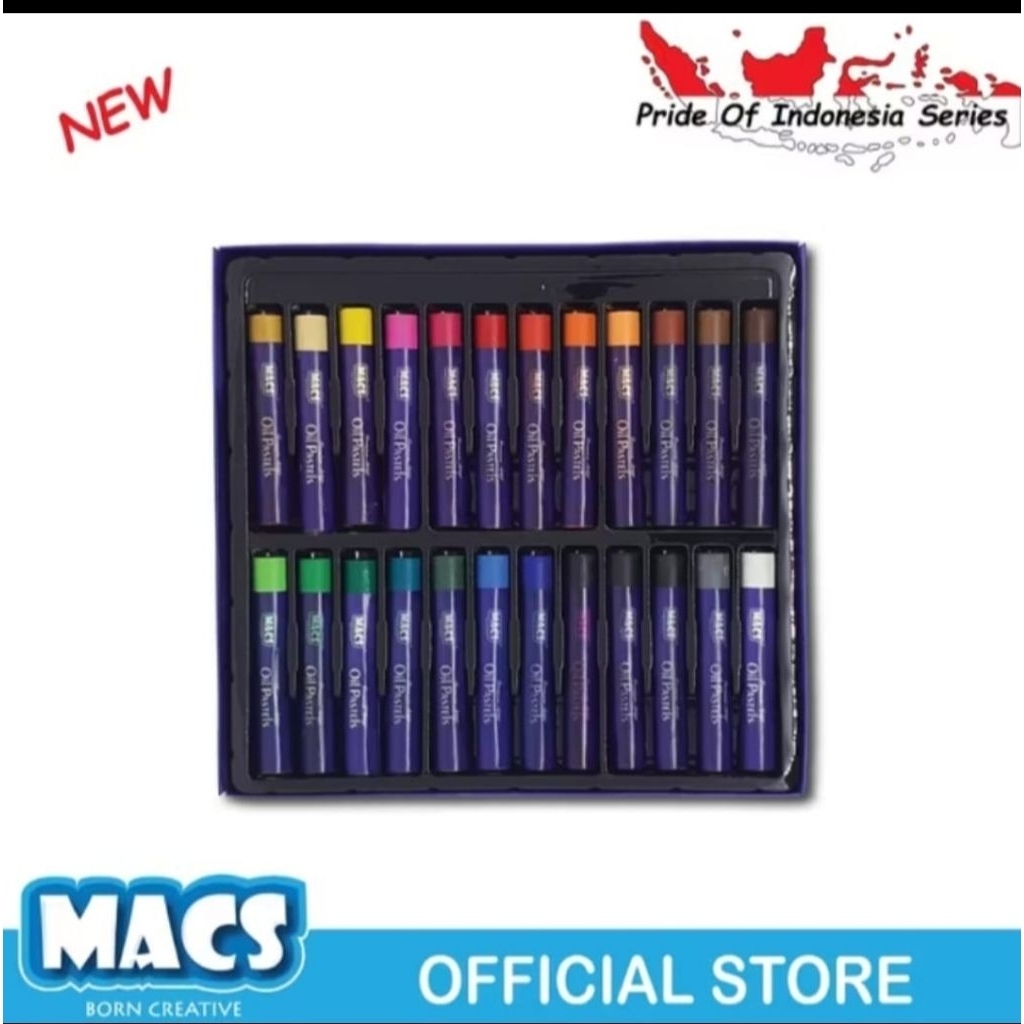 

MACS Premium Artist Oil Pastel 24 warna