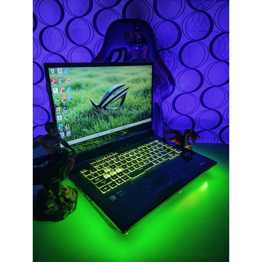 Asus Rog G512Li Core i7/10 Ram 16/512gb Ssd Dual VGA Nvidia Siap Pakai Fitur Lengkap COD Murah